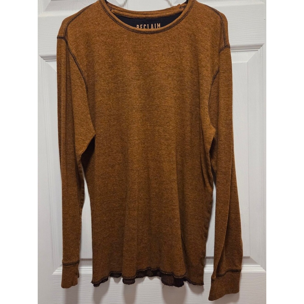 Buckle Long Sleeve Shirt in Rust Brown